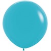 Большой шар Синяя бирюза на атласной ленте, 90 см