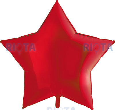 Большой шар-звезда Красный металлик, 81 см