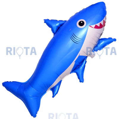 Фигурный шар Акула синяя, 99 см