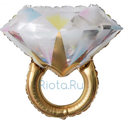 Фигурный шар Кольцо с большим бриллиантом, 94 см