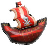 Фигурный шар Красный пиратский корабль, 74 см