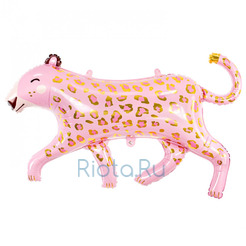 Фигурный шар Розовый леопард, 103 см