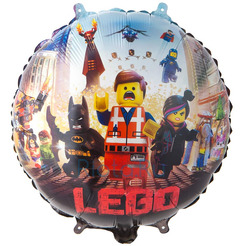 Шар-круг Нашествие Лего человечков, 46 см