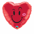 Шар-сердце Красное сердечко улыбается, 46 см