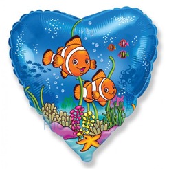 Шар-сердце Рыба-клоун Немо, 46 см