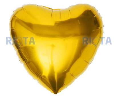 Шар-сердце Золотой, 46 см