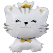Фигурный шар Кошечка в короне, белая, 71 см