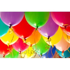 100 разноцветных шаров с гелием