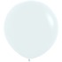 Большой шар Белый на атласной ленте, 90 см