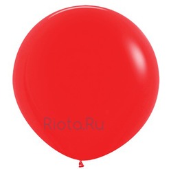 Большой шар Красный на атласной ленте, 90 см