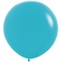 Большой шар Синяя бирюза на атласной ленте, 90 см