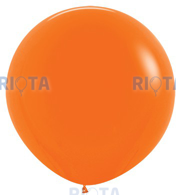 Большой шар Оранжевый на атласной ленте, 90 см