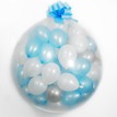 Большой шар-сюрприз с голубыми и белыми шариками, 90 см