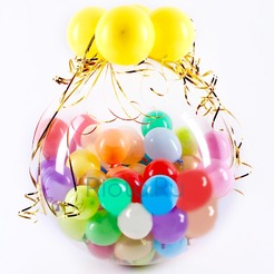 Большой шар-сюрприз с разноцветными шариками, 90 см