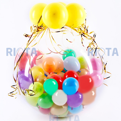 Большой шар-сюрприз с разноцветными шариками, 90 см