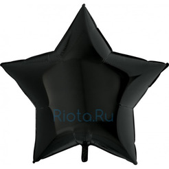 Большой шар-звезда Черный металлик, 81 см