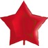 Большой шар-звезда Красный металлик, 81 см