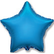Большой шар-звезда Синий металлик, 81 см