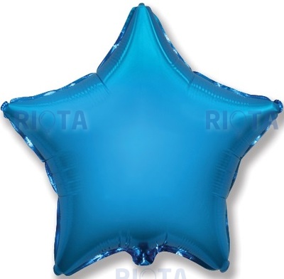 Большой шар-звезда Синий металлик, 81 см