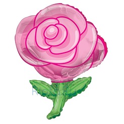 Фигурный шар Розовая роза, 91см