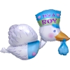Фигурный шар Аист принес подарок, Это мальчик (it's a boy), 81 см