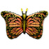 Фигурный шар Бабочка оранжево-желтая, 97 см