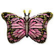 Фигурный шар Бабочка розово-желтая, 97 см