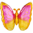 Фигурный шар Бабочка с розово-золотыми крылышками, 63 см