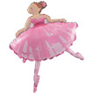 Фигурный шар Балерина в платье-пачке, 114 см