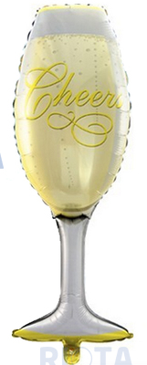 Фигурный шар Бокал шампанского, 94 см