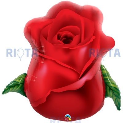 Фигурный шар Бутон красной розы, 83 см