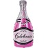 Фигурный шар Бутылка розового шампанского, 99 см