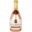 Фигурный шар Бутылка с розовым шампанским, 102 см