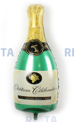 Фигурный шар Бутылка шампанского, 99 см