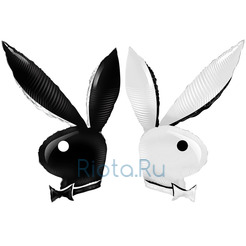 Фигурный шар Черно-белый заяц с бабочкой, 97 см