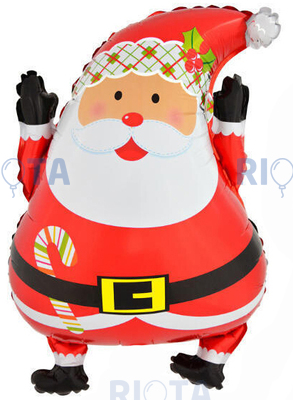 Фигурный шар Дед Морозик с ручками вверх, 66 см