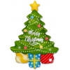 Фигурный шар Елочка с подарками, Счастливого Рождества (Мerry Christmas), 109 см