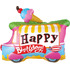 Фигурный шар Фургон с мороженым, Happy Birthday, 56 см