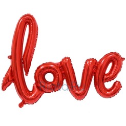 Фигурный шар-гирлянда Love, красный, 105 см