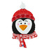 Фигурный шар Голова Пингвина в красной шапочке, 86 см