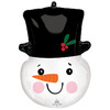 Фигурный шар Голова снеговика в шляпе, 58 см