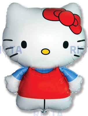 Фигурный шар Hello Kitty, голубая кофточка, 66 см