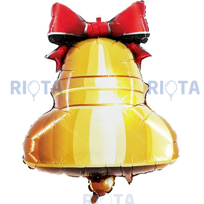 Фольгированный шар Колокольчик с ленточкой, 77 см