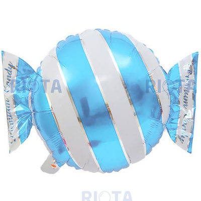 Фигурный шар Конфета, голубой, 46 см