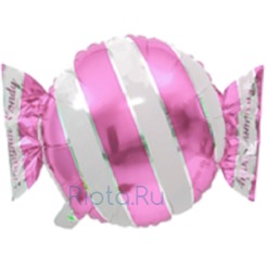 Фигурный шар Конфета, розовый, 46 см