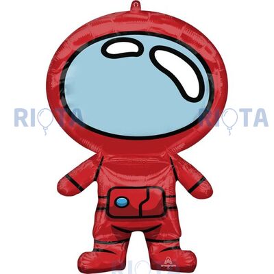 Фигурный шар Космонавтик красный, Among us,  76 см