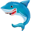 Фигурный шар Коварная акула, голубая, 91 см