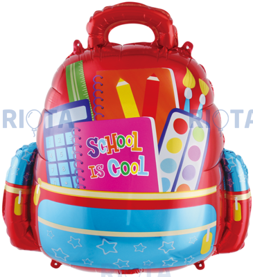 Фигурный шар Красный школьный рюкзак, 61 см