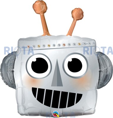 Фигурный шар Квадратная голова робота, 89 см