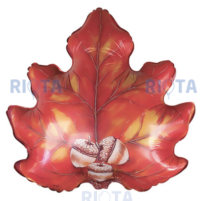 Фигурный шар Дубовый лист с желудями, 56 см